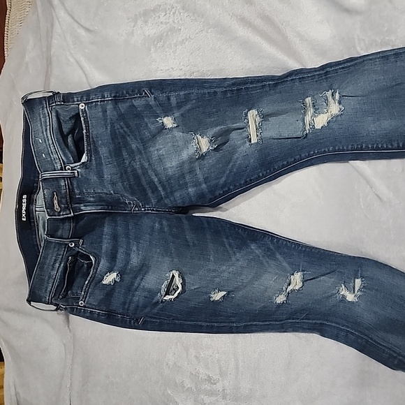 Express Skinny Ankle Mid Rise Jeans - Picture 1 of 3